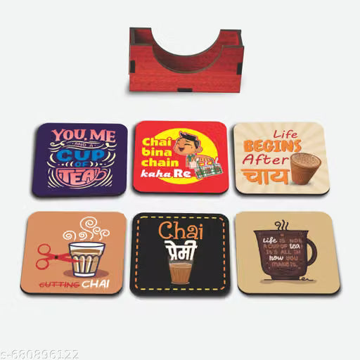 Square Wood Coaster (Set of 6)
