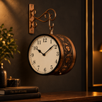 GT Vintage Double Sided Hanging Wall Clock