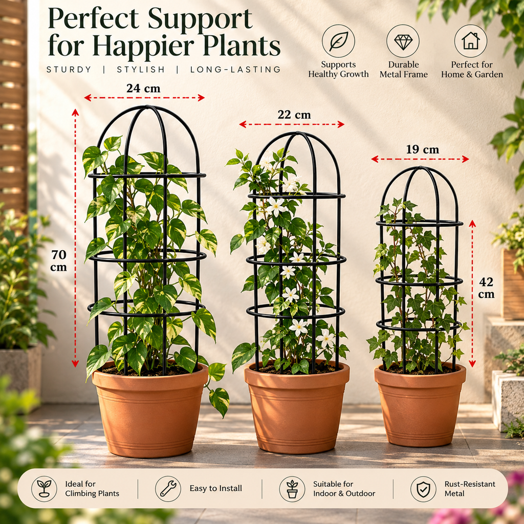 GT Home Plant Trellis for Climbing Plants (Pack of 3) – Ideal for Vines, Vegetables, and Flowering Plants