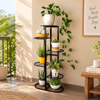 GT Multi-Tiered Plant Stand for Balcony | 7 Pot Holders (Easy to assemble, installation kit included)