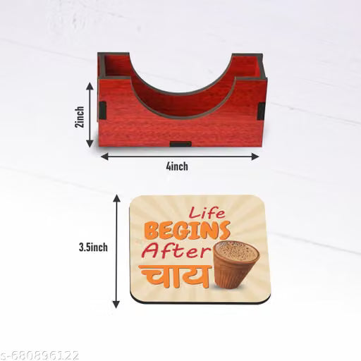 Square Wood Coaster (Set of 6)