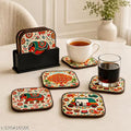 Rajasthan Theme Printed Drink Coasters (Set of 6)
