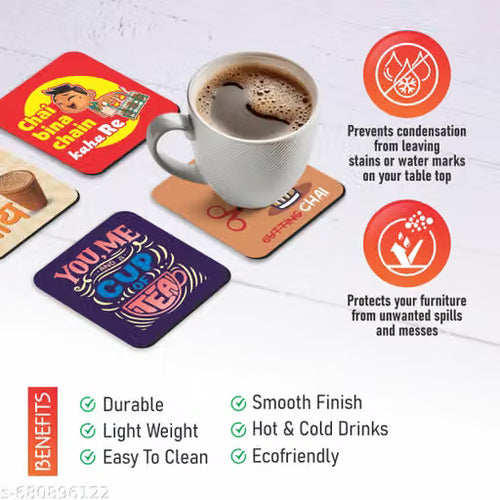 Square Wood Coaster (Set of 6)