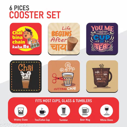 Square Wood Coaster (Set of 6)