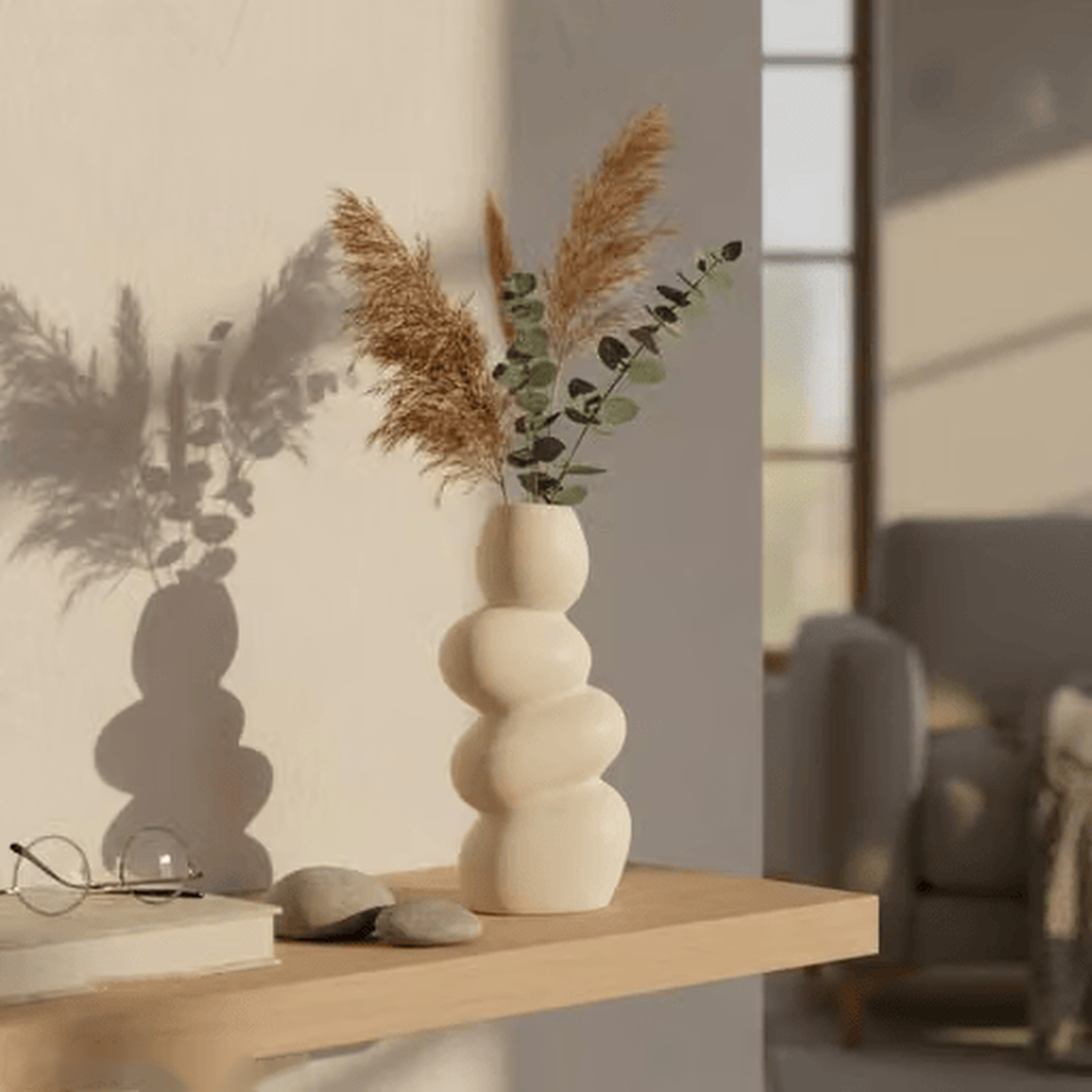 Decorative  Ceramic Vase for Home Decor - 8 Inch Large